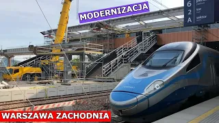 WARSZAWA ZACHODNIA BUDOWA i POCIĄG SPECJALNY z TORAMI!!!