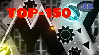 THE ENTIRE TOP-150 HARDEST DEMON LIST IN GEOMETRY DASH