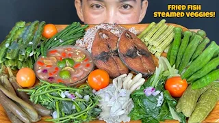 Pritong Isda,Steamed Veggies at Ginamos Mukbang Asmr | Filipino Food Mukbang Philippines
