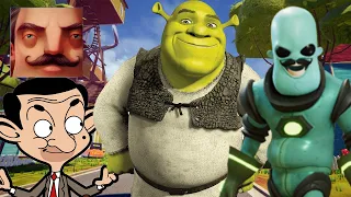 Hello Neighbor - New Secret Neighbor Alien Shrek Mr Bean Spider-Man Gameplay Walkthrough