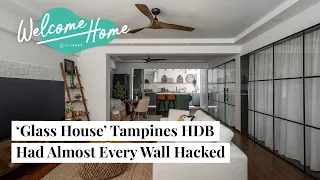 Inside a 'Glass House' 5-room HDB in Tampines | Qanvast Welcome Home Tours