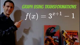 Graph f(x)= 3^(x+1) -1 Using Transformations!