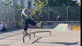 Skating a Y-Shaped Rail