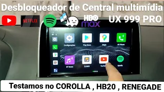 Streaming Box UX 999 Pro ! desbloqueador de multimídia ! YouTube Netflix . Testamos no Corolla, Hb20