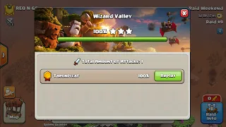 How to destroy Wizard Valley In *1 Attack* EVERY TIME! Short and easy tutorial (default)Clan Capital
