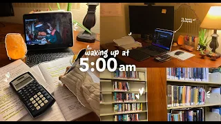 5AM STUDY VLOG 🪴 finals week, note-taking, pulling an all-nighter