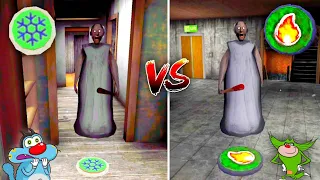 😳 Granny Freeze Trap Vs Granny 5 Fire Trap With Oggy and Jack