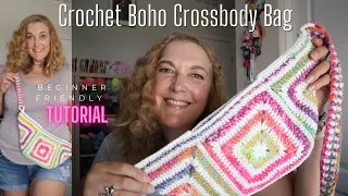 Crossbody Boho Bag Tutorial - Crochet Purse for Beginners