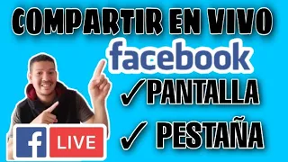 Como Compartir Pantalla en transmision en Vivo desde Facebook LIVE Actualizado