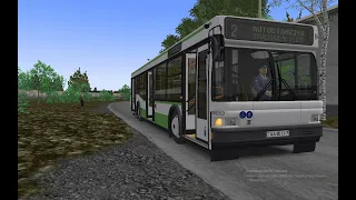 Omsi 2 поездка на автобусе МАЗ 103 на карте Суздаль 2.2 по 2 маршруту