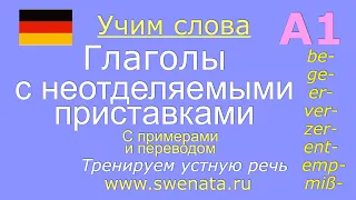 Глаголы с неотделяемыми приставками