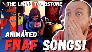 WATCHING the LIVING TOMBSTONE FNAF Song Animations for the FIRST TIME! (Fnaf 1, 2 & 3 Songs)