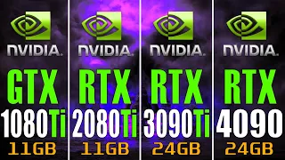 GTX 1080Ti vs RTX 2080Ti vs RTX 3090Ti vs RTX 4090 || PC GAMES TEST ||