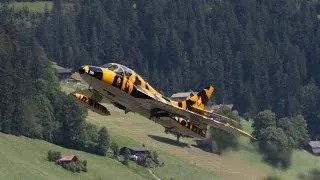 Historic Swiss fighter jets in action