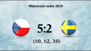 Česko vs  Švédsko  5:2  Ms v hokeji 2019