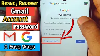 How to Reset or Recover Gmail Account Password if Forgotten 2024