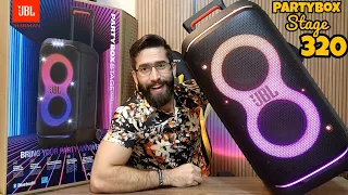 JBL PARTYBOX STAGE 320 240W RMS: Essa Caixa de som Está MAGNÍFICA! (Unboxing PT-BR)