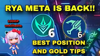 MAGIC CHESS RYA META IS BACK!! 😱 NEW BEST SYNERGY FOR NEW SEASON! (100HP unkillable Rya tricks)