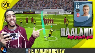 HAALAND 95 Rated Review 🔥 The best SUPER-SUB in pes 2021 mobile