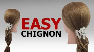 Easy chignon tutorial