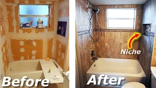 How To Tile Bathroom Shower/Tub Surround, AND Niche A to Z