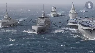 Launch of the Jacques Chevallier, first BRF supply ship for the French Navy