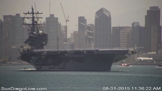 USS Ronald Reagan (CVN-76) departure for new home port in Yokosuka, Japan [Shelter Island]