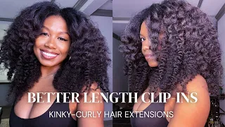 Blowout Twistout w/ Kinky Curly Hair Extensions | Better Length Clip Ins