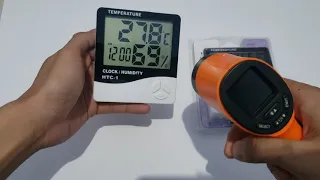 HTC-1 & HTC-2 Hygrometer Thermometer Ruangan ruangan digital unboxing overview