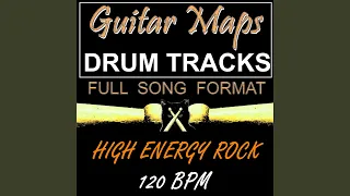 High Energy Funk Rock Drum Track 120 BPM Instrumental Drum Beat for Bass Guitar