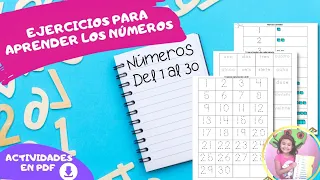 💛Aprender los números del 1 al 30👉Actividades para trabajar los números 💕