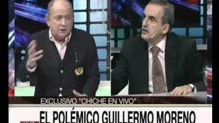 Canal 26 -EXCLUSIVO en "Chiche en vivo " Guillermo Moreno -Parte 4