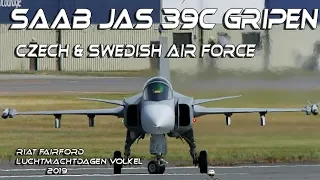 4K UHD Saab Jas 39C  Gripen  Best of Czech and Swedish Display Riat 2019 & Luchtmachtdagen2019