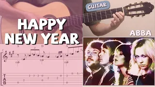 Happy New Year / ABBA (Guitar) [Notation + TAB]