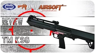 Airsoft Review ENG - Why??? Tokyo Marui KSG gas shotgun review with shooting test - Univairsoft.com