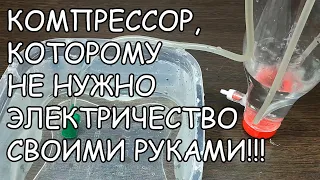 КОМПРЕССОР БЕЗ ЭЛЕКТРИЧЕСТВА СВОИМИ РУКАМИ