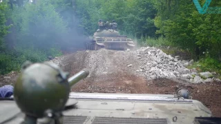 Парный заезд БМП-1 и Т-55 по лесной трассе / Some forest action on BMP-1 and T-55 FPS