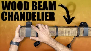 how to make a Wood Beam Chandelier