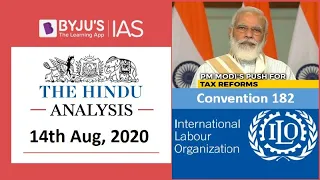 'The Hindu' Analysis for 14th August, 2020. (Current Affairs for UPSC/IAS)