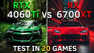 RX 6700 XT vs RTX 4060 Ti | Test In 20 Games at 1080p | 2023