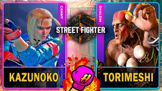 Street Fighter 6 🥊 Kazunoko (CAMMY) VS Torimeshi (DHALSIM) 🥊 スト6  🥊 SF6 🥊4K 60ᶠᵖˢ