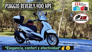 💥PIAGGIO BEVERLY 400 HPE🇮🇹, [ELEGANCIA, CONFORT Y EFECTIVIDAD], PRUEBA A FONDO.👊✊✌️😉