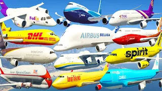 GTA V: 2024 New Year's Day Best Every Airplanes in the World Best Longer Crash and Fail Compilation