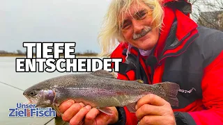 EINE MONTAGE: ALLE TIEFEN - FORELLENSEE KNACKEN! Unser Ziel ist Fisch - Angelschule mit JÖRG OVENS