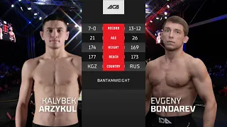 Калыбек Арзыкул Уулу vs. Евгений Бондарев | Kalybek Arzykul Uulu vs. Evgeny Bondarev | ACA YE 37