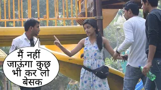 Mai Nhi Jaunga Yhan Se Kuch Bhi Karlo Besak Prank On Cute Girls By Desi Boy With Twist Epic Reaction