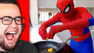 SPIDERMAN'S MORNING ROUTINE IN REAL LIFE (Reaction)