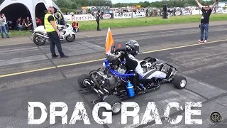 Suzuki GSX 1300R Hayabusa VS 230HP Kart CBR1000RR - DRAG RACE!