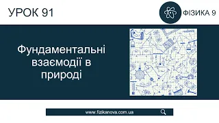 Урок 91  Фундаментальні взаємодії в природі