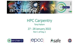 ARCHER2 : HPC Carpentry, Part 1 of Day 2